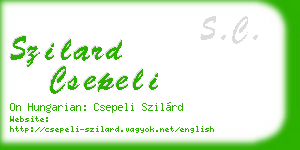 szilard csepeli business card