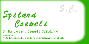 szilard csepeli business card